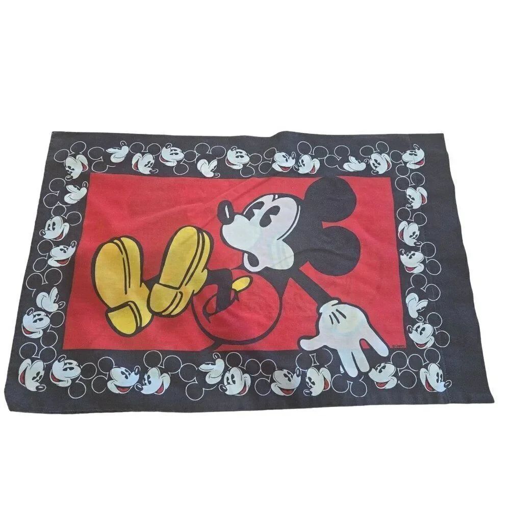 Vintage 90s Walt Disney Mickey Mouse Standard Pillowcase